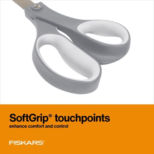 FISKARS All Purpose Scissors - High Performance and Designed for Comfort and Cutting - Sharp to Cut but Soft to Hold. Perfect for Art, Crafts and the Office - Image 4