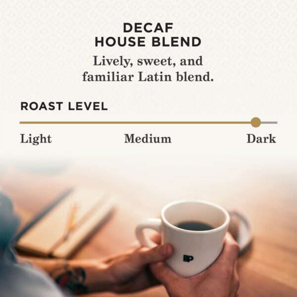 Peet's Coffee, Dark Roast Decaffeinated Coffee K-Cup Pods for Keurig Brewers - Decaf House Blend , 10 count (Pack of 6) - Image 7