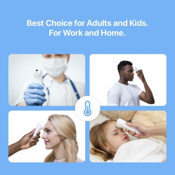 iHealth No-Touch Forehead Thermometer, Infrared Digital Thermometer for Adults and Kids, Touchless Baby Thermometer, 3 Ultra-Sensitive Sensors, Large LED Digits, Quiet Vibration Feedback, Non Contact - Image 6