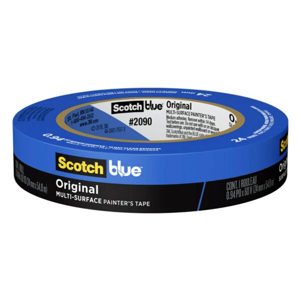 ScotchBlue Original Multi-Surface Painter's Tape, 0.94 Inches x 60 Yards, 1 Roll, Blue, Paint Tape Protects Surfaces and Removes Easily, Multi-Surface Painting Tape for Indoor and Outdoor Use - Image 8