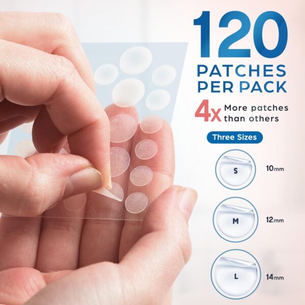 KEYCONCEPTS Pimple Patches for Face (120 Patches), Hydrocolloid Acne Patches with Tea Tree Oil - Pimple Patch Zit Patch and Pimple Stickers - Hydrocolloid Acne Dots for Acne - Zit Patches - Image 6