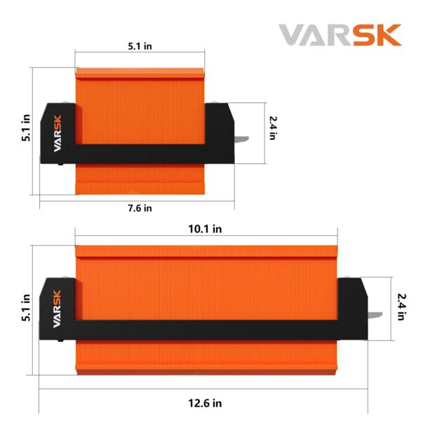 VARSK Contour Gauge Profile Tool with Light 5+10 Inch - Super Gauge Shape and Outline Tool, Gifts for Men Dad Him, Cool Gadgets for Men DIY Handyman, Home Improvement Measuring Woodworking Tools - Image 9