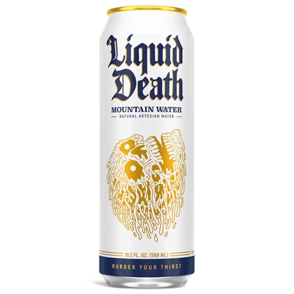 Liquid Death, Still Mountain Water, Real Mountain Source, Natural Minerals & Electrolytes, 8-Pack (King Size 19.2oz Cans) - Image 4