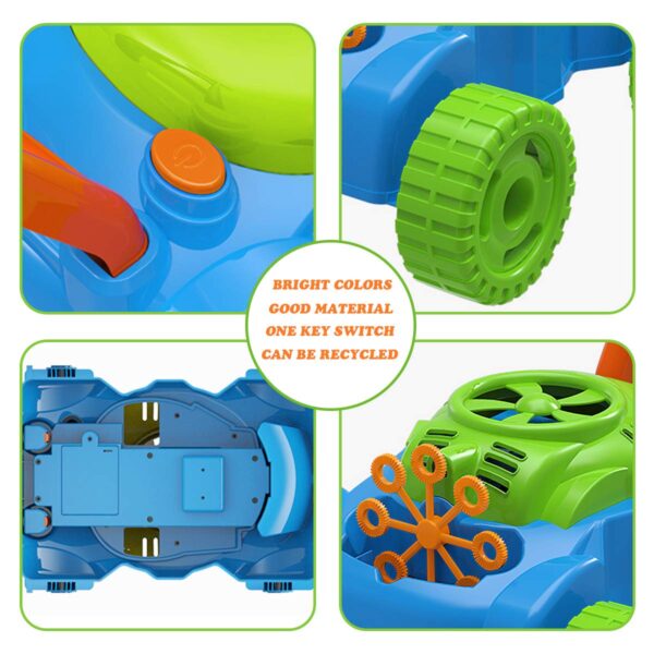 Lydaz Bubble Lawn Mower for Toddlers 1-3, Kids Bubble Blower Maker Machine, Outdoor Outside Summer Push Backyard Gardening Toys, Birthday Gifts Toys for Preschool Baby Boys Girls Age 1 2 3+ Year Old - Image 4