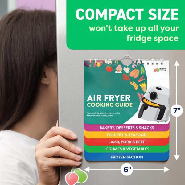 Air Fryer Cheat Sheet Magnets Cooking Guide Booklet - Air Fryer Magnetic Cheat Sheet Set Cooking Times Chart - Cookbooks Air Fryer Accessories Oven Cooking Pot Temp Guide Kitchen Conversion - Image 4