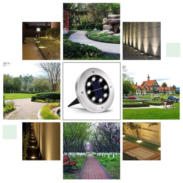 INCX Solar Lights for Outside,12 Pack Solar Lights Outdoor Waterproof, Solar Garden Lights Landscape Lighting for Patio Pathway Lawn Yard Deck Driveway Walkway White - Image 2