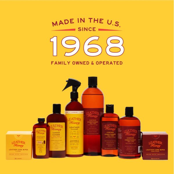 Leather Honey Leather Conditioner, Non-Toxic & Made in The USA Since 1968. Protect & Restore Leather Couches & Furniture, Car Interiors, Boots, Jackets, Shoes, Bags & Accessories. Safe for Any Color - Image 4